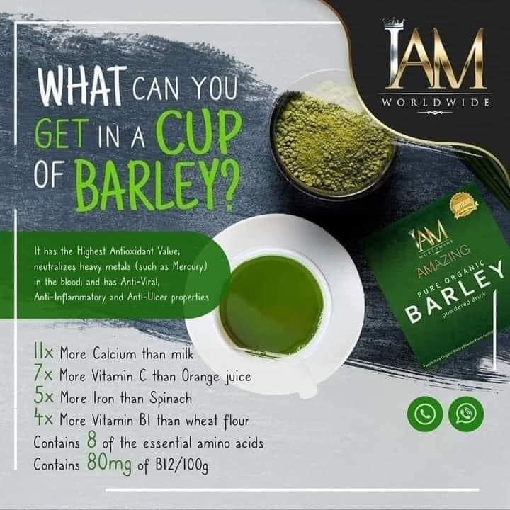 What you can get in a cup of Amazing Pure Organic Barley