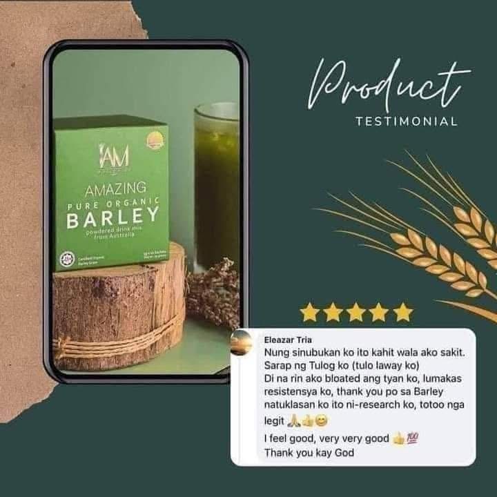 Amazing Pure Organic Barley testimonial on Better Sleep & Digestion