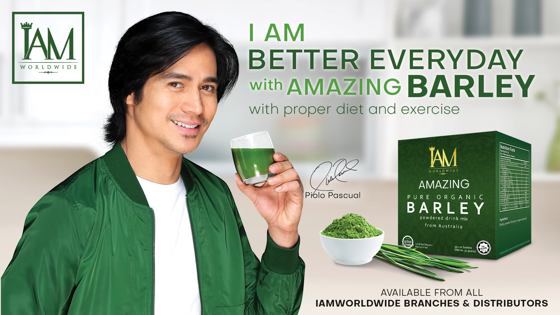Piolo Pascual with Amazing Pure Organic Barley