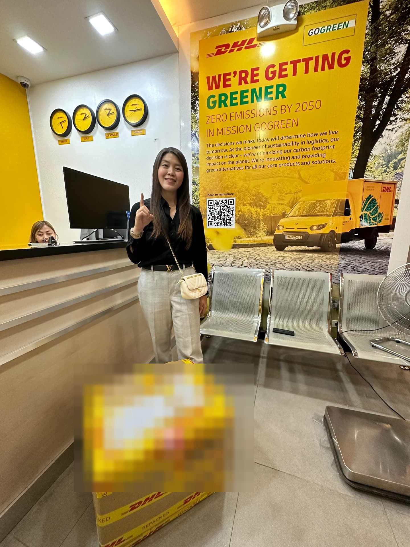 International shipment via DHL — DHL Branch, Metro Manila